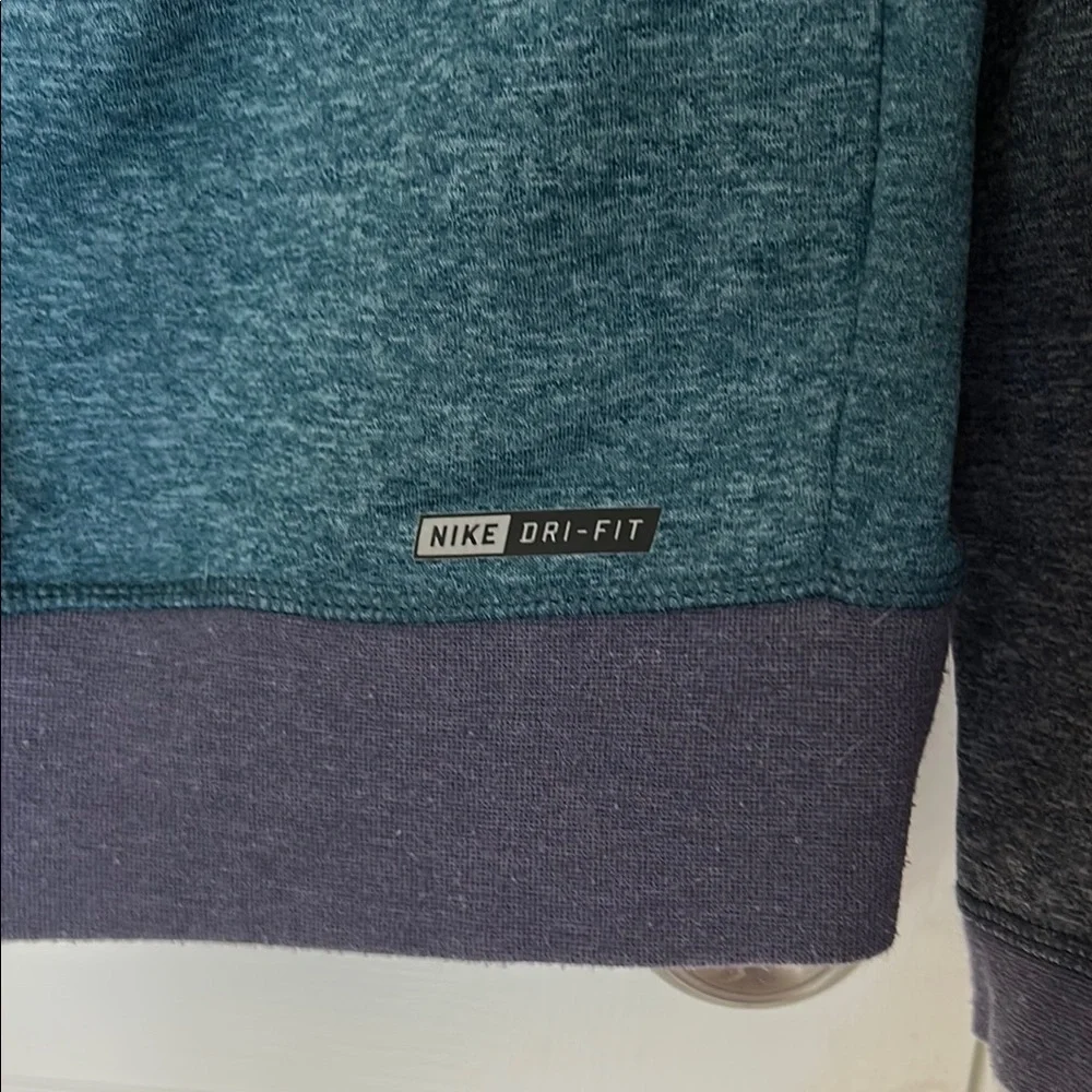 Hurley Big Boys Gray and Teal Zip-up Hoodie Sz Large